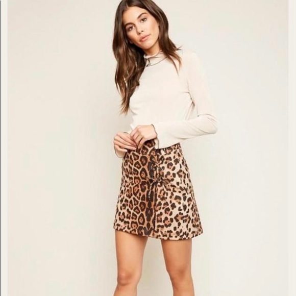 Hayden Los Angeles Dresses & Skirts - Hayden Los Angeles Leopard Side Lace Mini Skirt. NWOT. Size Medium